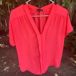 Express blouse, short sleeve neon color, lrg